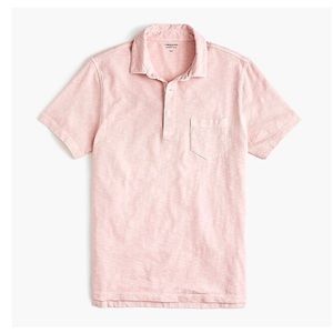 J. Crew garment-dyed slub cotton polo shirt